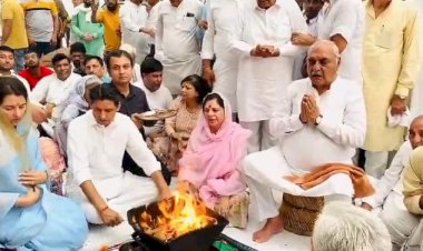 दीपेंद्र हुड्डा ने नामांकन से पहले किया हवन, SRK ग्रुप पर रहेगी नजर