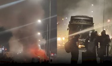 मोहाली: जीरकपुर फ्लाईओवर पर बस में अचानक लगी आग, 50 लोग थे सवार...