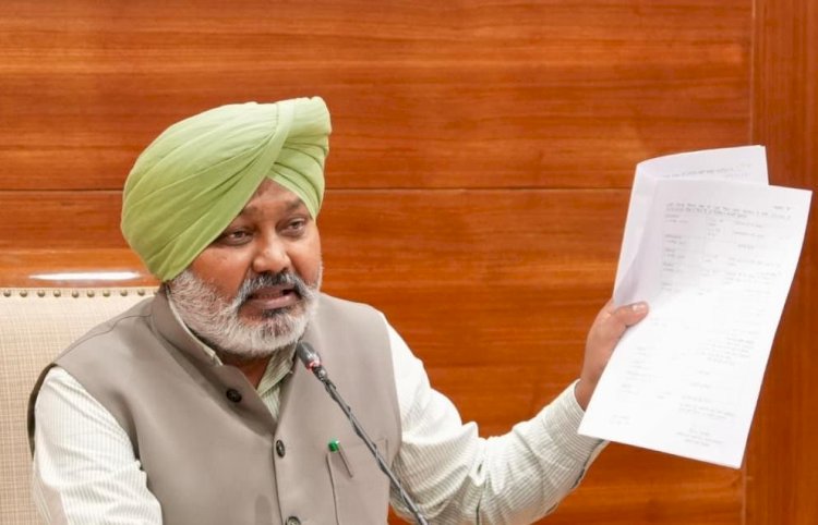 पंजाब का आबकारी राजस्व लक्ष्य को पार करते हुए 11,782 करोड़ रुपये तक पहुँचा; चार वर्षों में वसूली लगभग दोगुनी: हरपाल सिंह चीमा