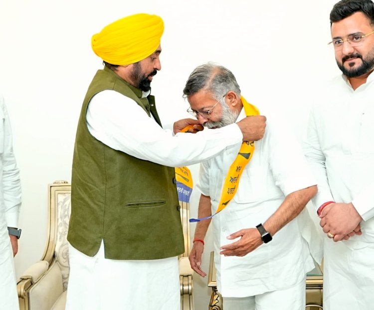 भाजपा के वरिष्ठ नेता अनिल कुमार सेठी आम आदमी पार्टी में शामिल