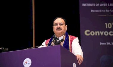 केंद्रीय स्वास्थ्य मंत्री जगत प्रकाश नड्डा ने इंस्टीट्यूट ऑफ लिवर एंड बिलियरी साइंसेज के 10वें दीक्षांत समारोह को संबोधित किया